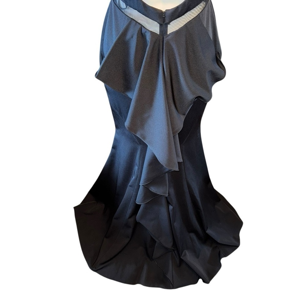 NWOT Temptation Black Halter Gown Size 4 Open Back High Low Formal Dress - Picture 7 of 11